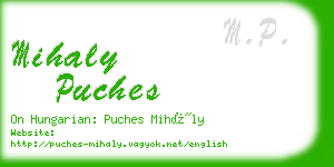 mihaly puches business card